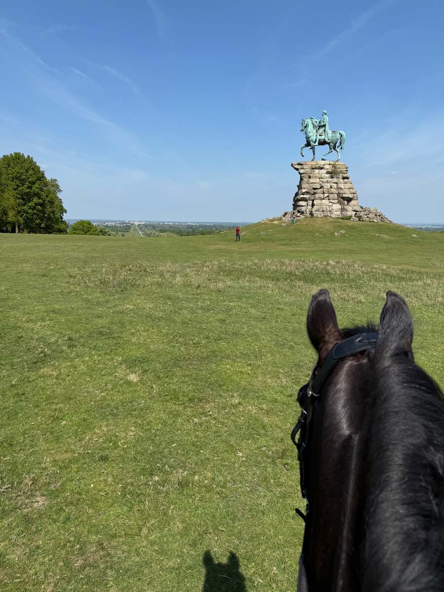 Riding towards the Copper Horse, Windsor Great Park